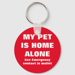 Akutet Pet Is Home Ensam Pet Contact Alert Nyckelring