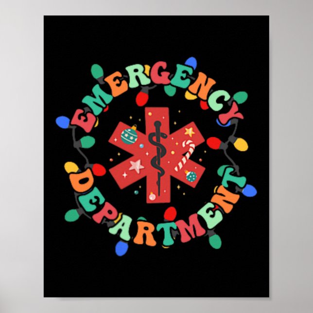 Akutets avdelning Jul Er Nurse 2 Side Poster (Framsidan)