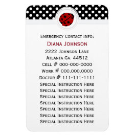 Akutets kontakt: Ladybug och Polka Dot Magnet