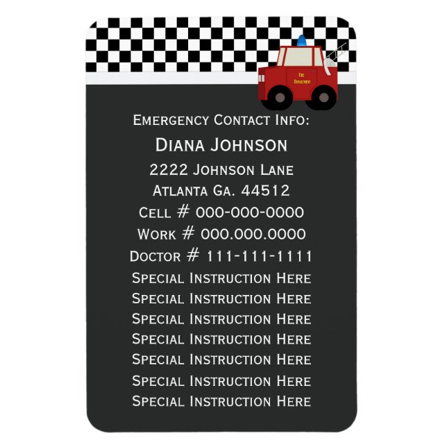 Akutets kontaktperson: Brandbil Magnet (Vertikal)