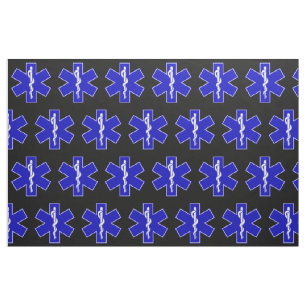 Akutets medicinska tekniker EMT-symbol Mönster Tyg