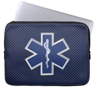 Akutets stjärna i Life Sjukvårdare, Blue Carbon St Laptop Sleeve