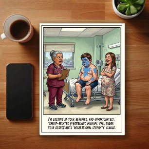 Akutmottagning Könsuppenbarelse Karikatyr Vykort
