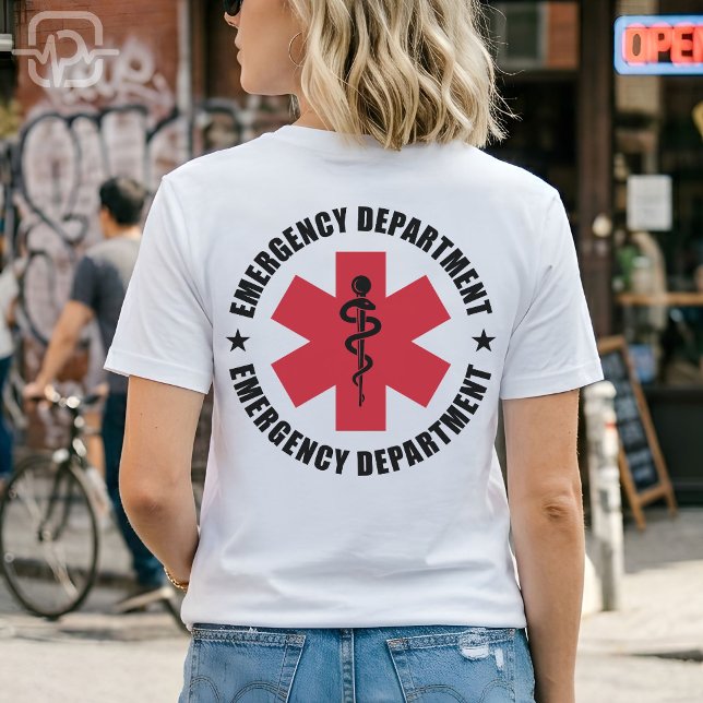 Akutmottagning Star of Life Medicinsk Emblem T Shirt (Emergency Department Star of Life Medical Emblem T-Shirt)