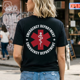 Akutmottagningens Star of Life medicinska emblem T Shirt