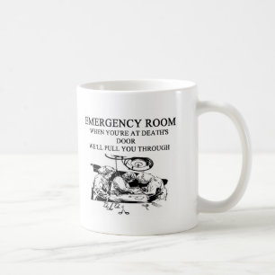 akutmottagningskämt kaffemugg