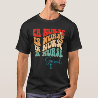 akutmottagningssköterska ED RN Retro groovy akutsk T Shirt