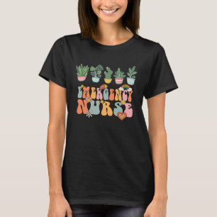 Akutsjuksköterska ER-sjuksköterska Groovy Retro Vi T Shirt