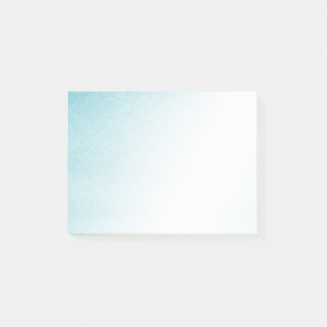 Akva Blå Vit Ombre Post-it Block (Framsida)