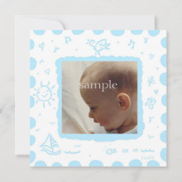 Akva Songbird Birth Announcement Meddelande