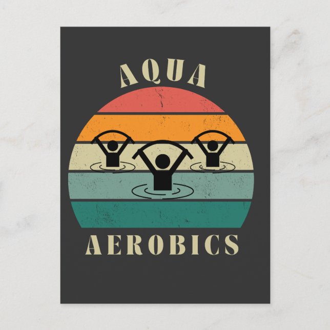 akvaaerobics vykort (Framsida)
