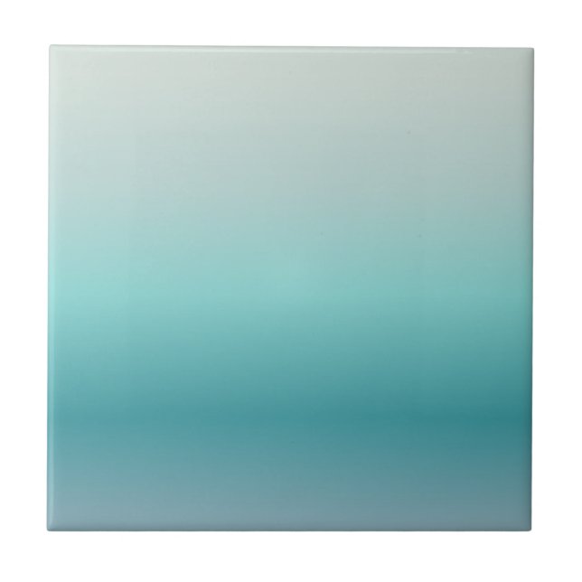 Akvamarin Gradient Minimalistisk Design Kakelplatta (Framsidan)