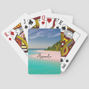 Akvamarin Ocean Tropisk Strand Scenisk Casinokort