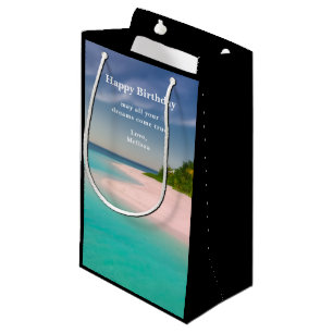 Akvamarin Ocean Tropisk Strand Scenisk Födelsedag