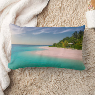 Akvamarin Ocean Tropisk Strand Scenisk Lumbarkudde
