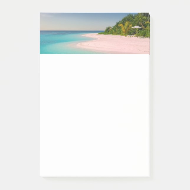 Akvamarin Ocean Tropisk Strand Scenisk Post-it Block (Framsida)