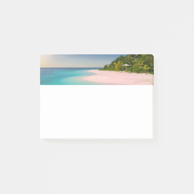 Akvamarin Ocean Tropisk Strand Scenisk Post-it Block (Framsida)