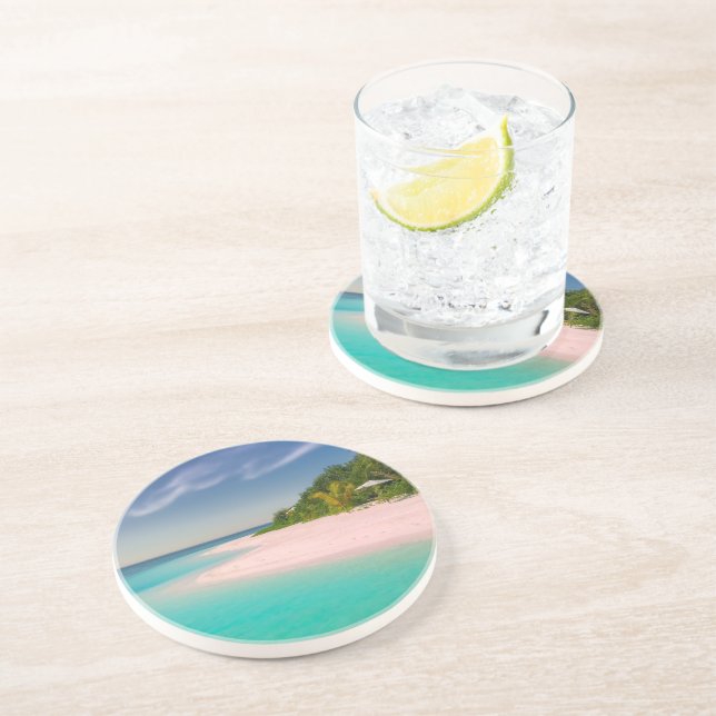 Akvamarin Ocean Tropisk Strand Scenisk Underlägg (Sidan)