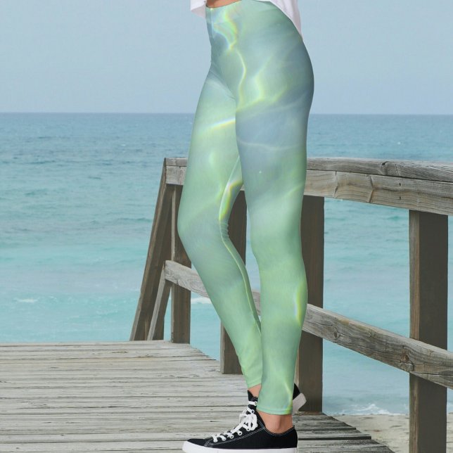 Akvamarin Tropiskt Vatten Chic Leggings (Skapare uppladdad)