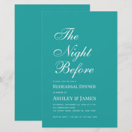 Akvamarinfärgad Inbjudan till repetitionens middag