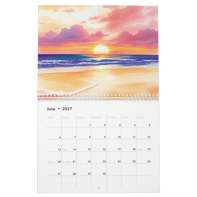 Akvarell 2025 Väggkalender  Kalender (Jun 2027)