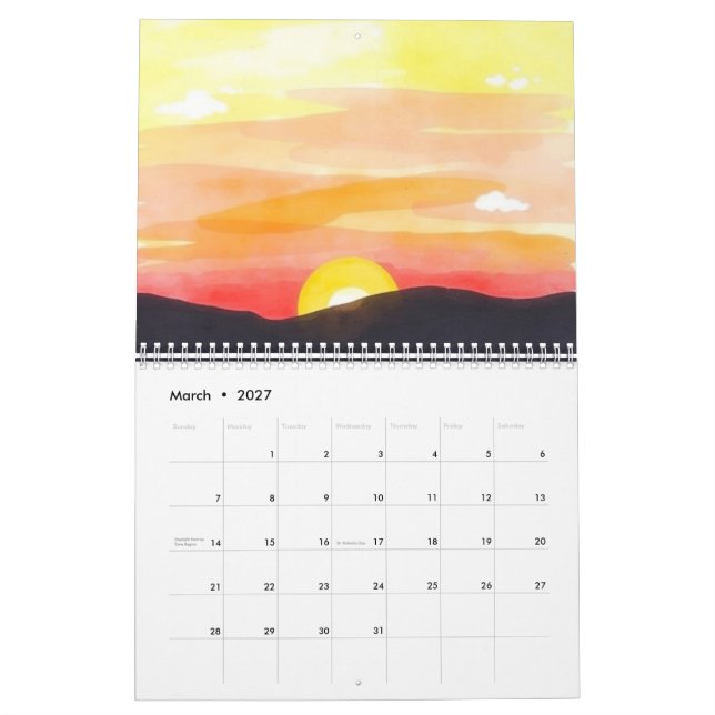Akvarell 2025 Väggkalender  Kalender (Mar 2027)