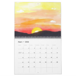 Akvarell 2025 Väggkalender  Kalender