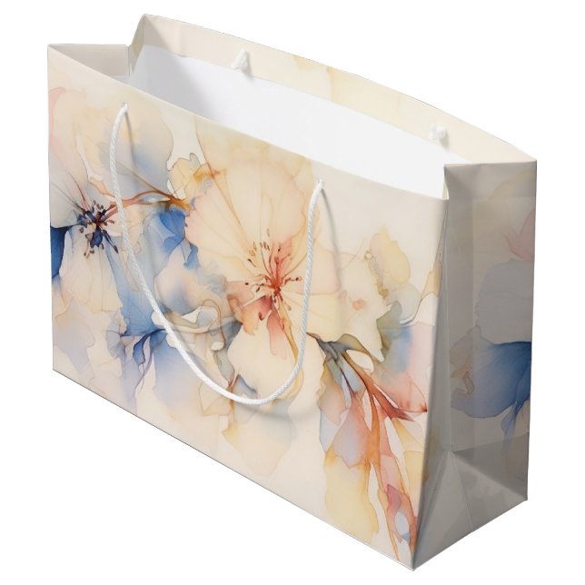 Akvarell Abstrakt Kornell Blommor (Baksidan Vinklad)