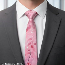 Akvarell Abstrakt med Rosa Bakgrund Slips