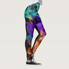 Akvarell abstrakt motiv leggings
