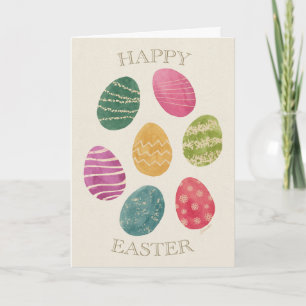 Akvarell Abstrakt Påskägg Greeting Card Kort