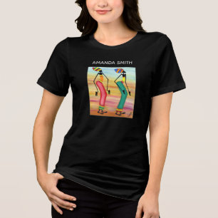 Akvarell afrikansk konst Inspirationspromenad T Shirt