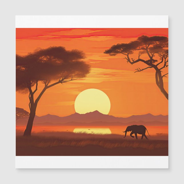 Akvarell Afrikansk Safari  (Framsida)