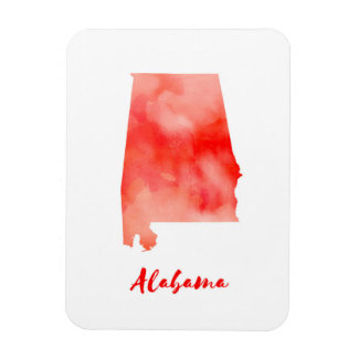 Akvarell Alabama Amerikas förenta stater Magnet