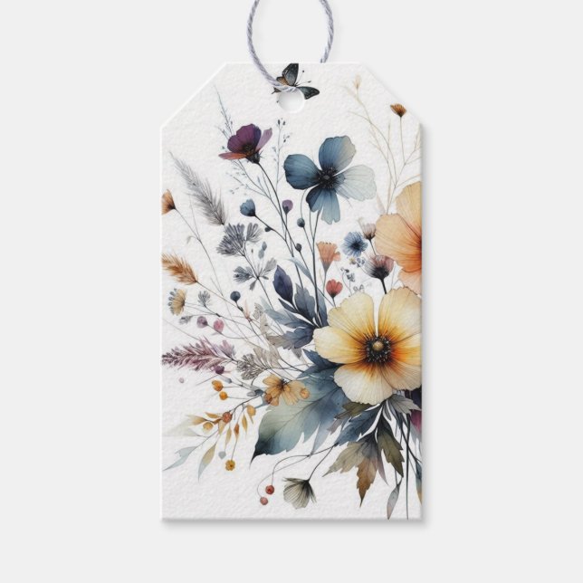 Akvarell Alkoholbläck Presentetikett (Framsidan)