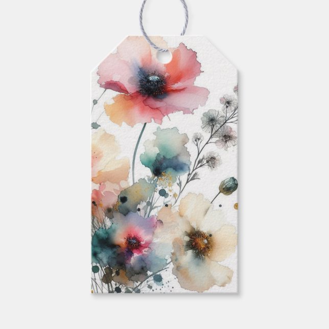 Akvarell Alkoholbläck Presentetikett (Framsidan)