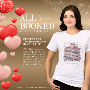 Akvarell Allt Bokad för Alla Hjärtans Dag T Shirt