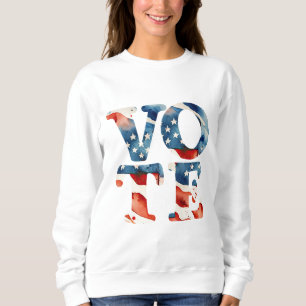 Akvarell amerikansk flagga rösta väljare rösträtt t shirt