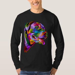 Akvarell Amerikansk Staffordshire Bullterrier Hund T Shirt