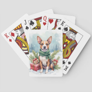 Akvarell Amerikansk Staffordshire Terrier Rustik Casinokort