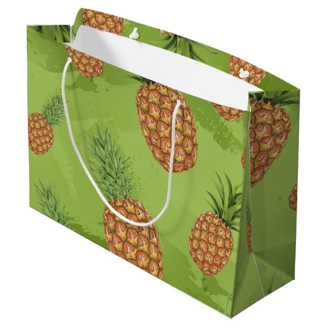 Akvarell ananas mönster 4 (Baksidan Vinklad)
