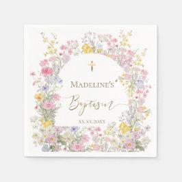 akvarell äng blommor Dop Pappersservett