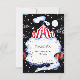 Akvarell Anpassad Cirkus Födelsedag Tack Kort