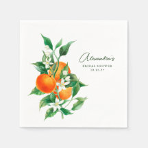 Akvarell Apelsinblomma Sommar Bröllopsfest