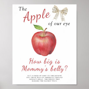 Akvarell äpple - hur stor är mammans mage lek poster