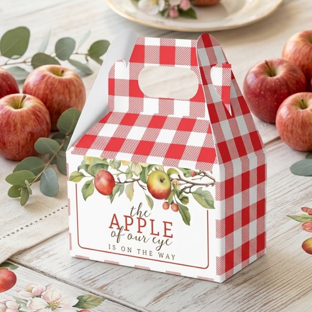 Akvarell Äpple i Vårt Öga Höst Baby Shower Presentaskar (Skapare uppladdad)