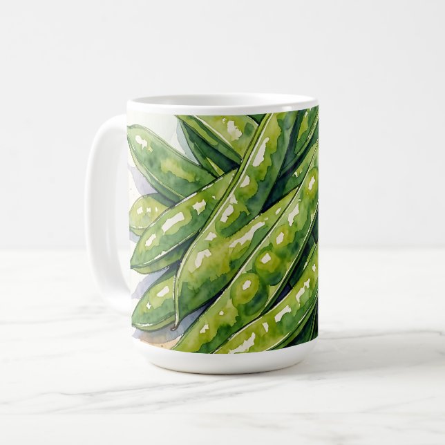 Akvarell Ärtpodsar Kaffemugg (Framsida vänster)