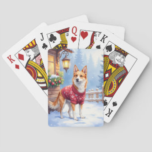 Akvarell Australian Cattle Dog Rustik Girlang Casinokort