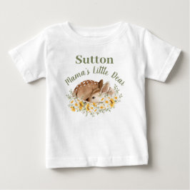 Akvarell Babyhjort Kid mamma Liten Älg Gul T Shirt