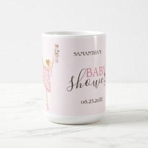 Akvarell Ballerina Nötknäppare Rosa Baby Shower Kaffemugg